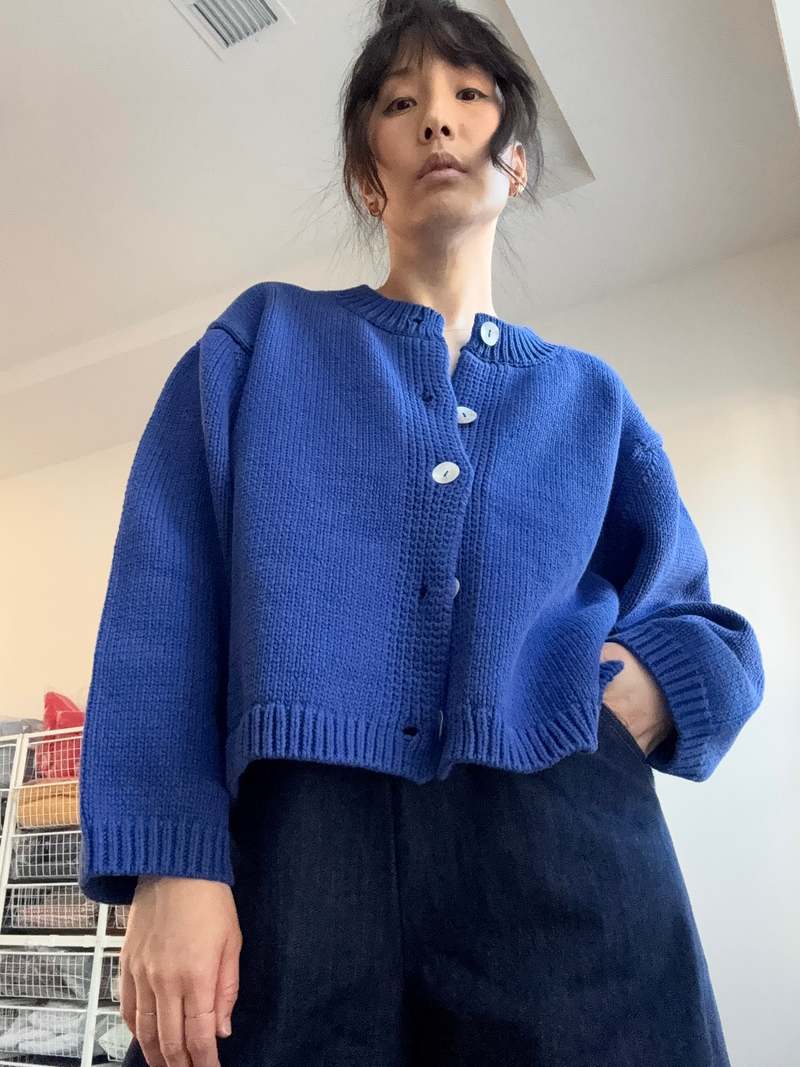 Nikki Chasin Shiloh Cotton Cardigan - Lapis