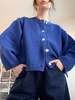Nikki Chasin Shiloh Cotton Cardigan - Lapis - Thumbnail 6