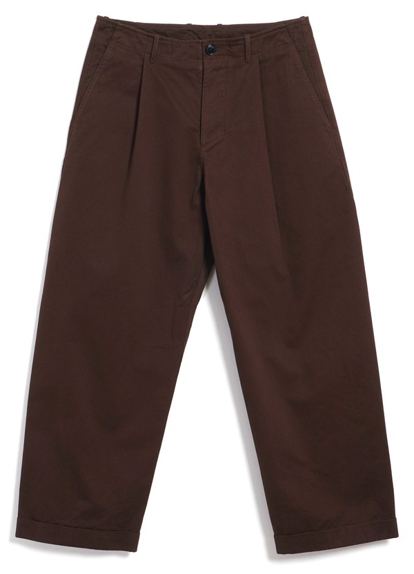 HANSEN GARMENTS Bobby Wide Trousers - Chestnut