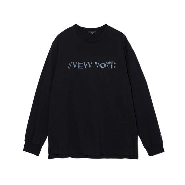 Engineered Garments Printed Cross Crew Neck Long Sleeve T-Shirt Engineered Garments Printed Cross Crew Neck Long Sleeve T-Shirt
