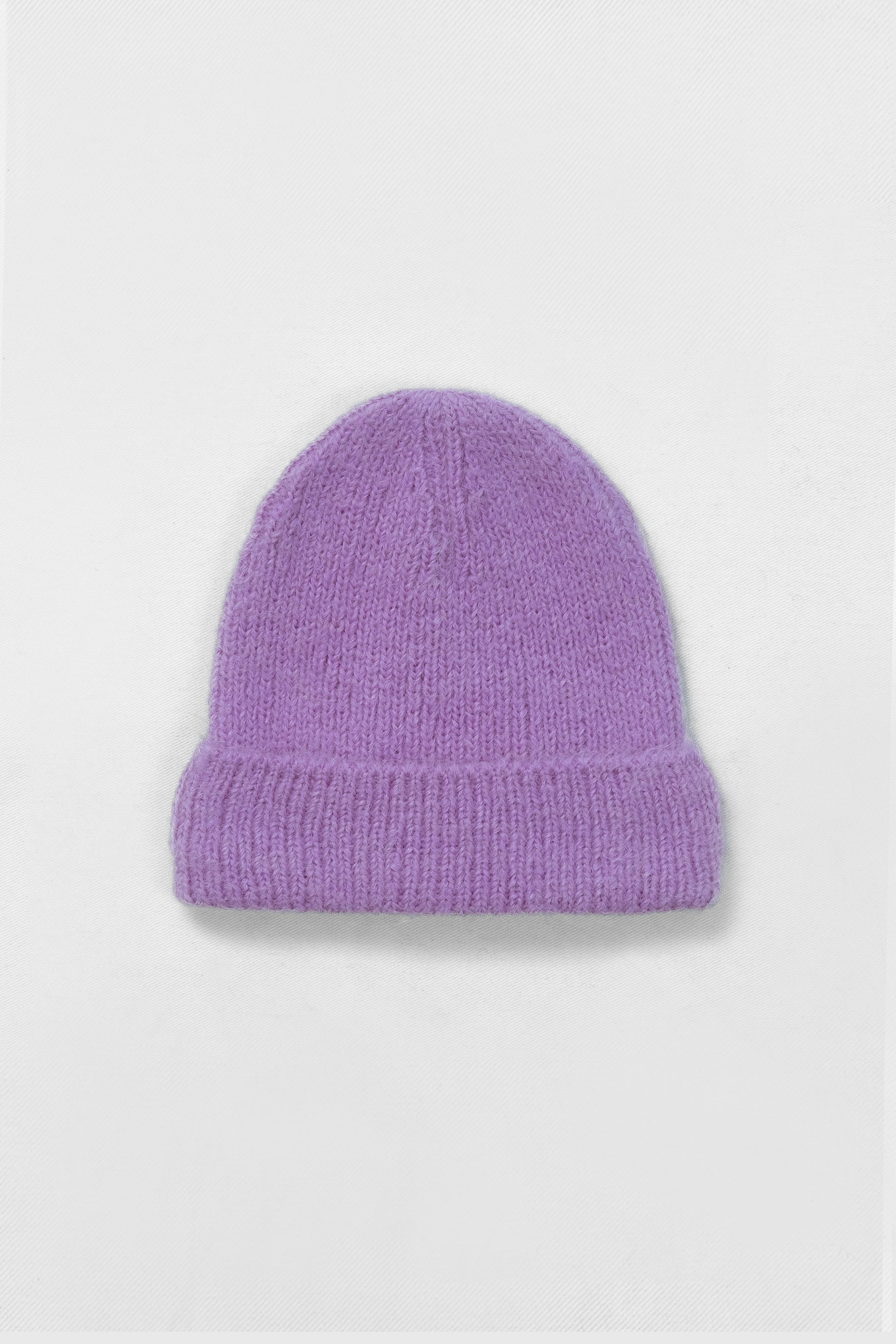 Micaela Greg Pale Yellow Baby Alpaca Blend Ribbed Knit Cuffed Beanie Hat Peru Ecoblend Hat – Peruvian Link Alpaca Collection main image 2