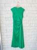 Jonathan Simkhai Burke S/L Draped Midi Dress - Kelly Green - Thumbnail 2