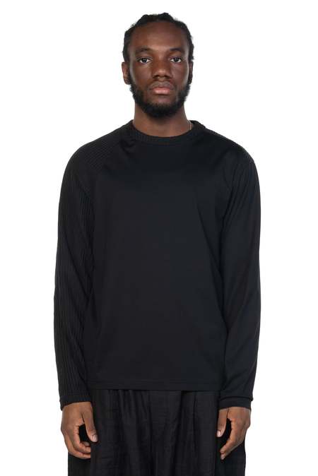 Heliot Emil T-Shirt with PVC Pocket - Black | Garmentory