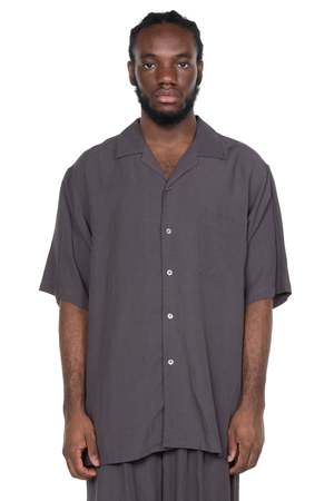ssstein Rayon Linen Oversized Shirt - Charcoal | Garmentory