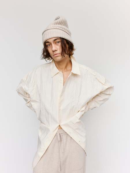 Casey Casey Mens Sun Homme Paper Cotton Shirt - Lichen | Garmentory