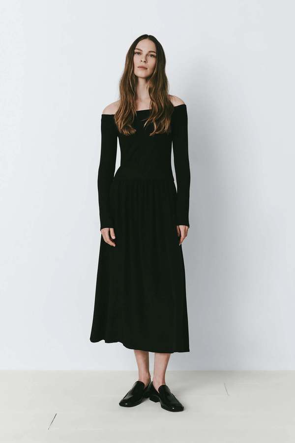 Sophie Rue Rosette Off Shoulder Dress