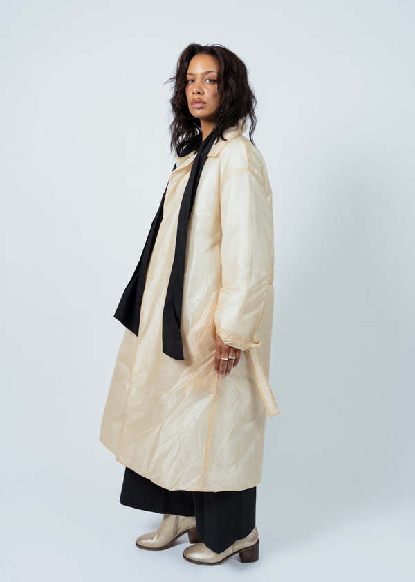 Antipast Nylon Long Coat - Ivory