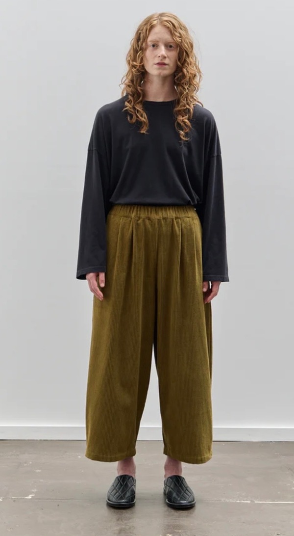 Black Crane Corduroy Wide Pants | Garmentory