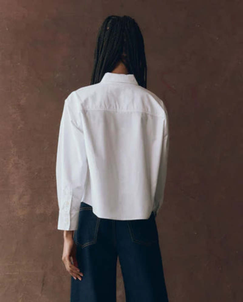 The Great. Cropped Oxford Shirt