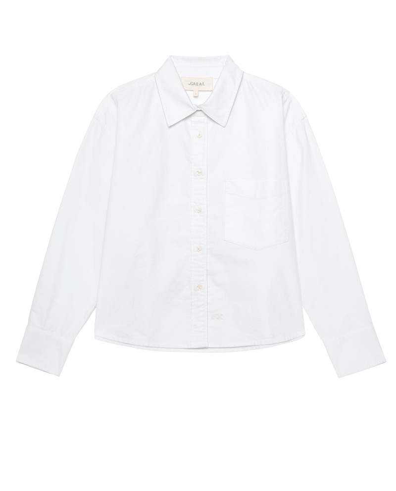 The Great. Cropped Oxford Shirt