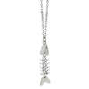 Slow Dance Silver Fishbone Necklace - Thumbnail 1