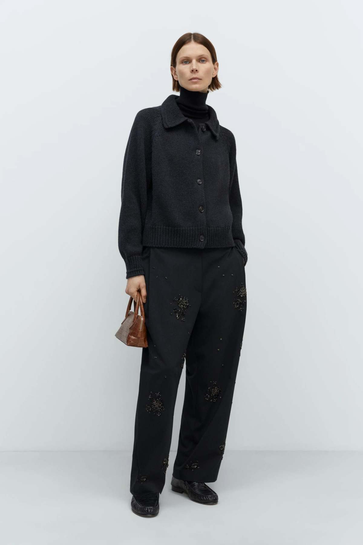 Cordera Merino Wool Collar Cardigan - Image 2 of 4
