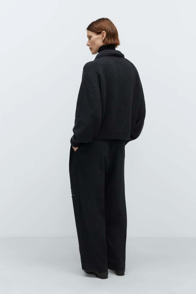 Cordera Merino Wool Collar Cardigan