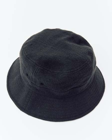 KAMIYA Wave Ox Bucket Hat - Black | Garmentory
