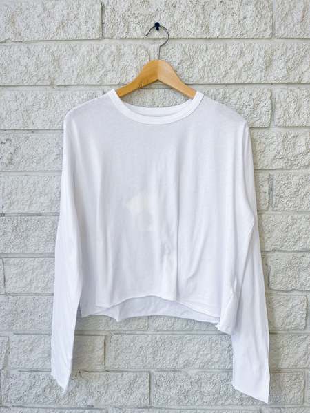 L.G.B. Cotton Long Sleeve T-Shirt - White | Garmentory