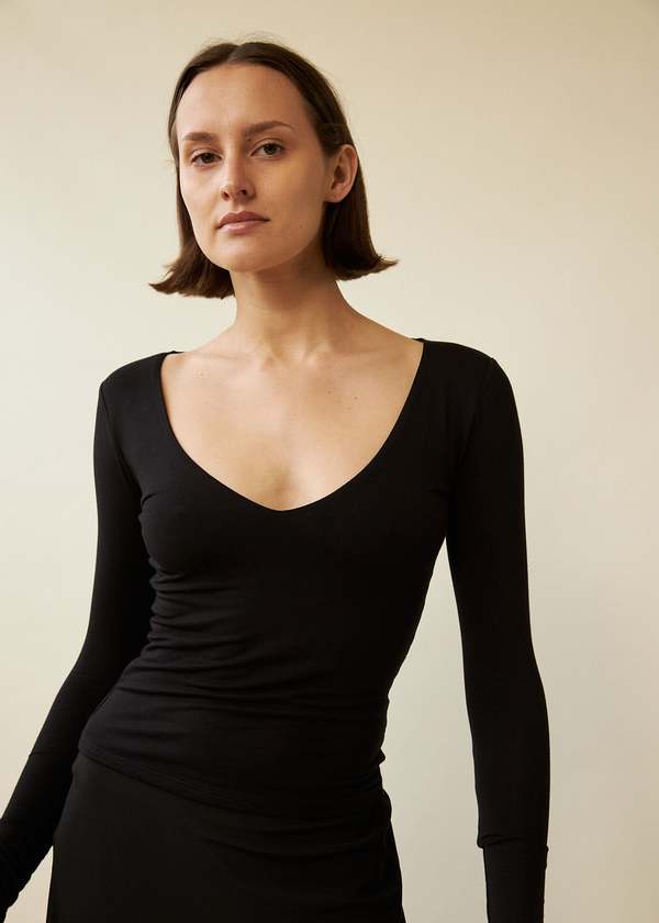 KYE Intimates Recline V Long Sleeve Top
