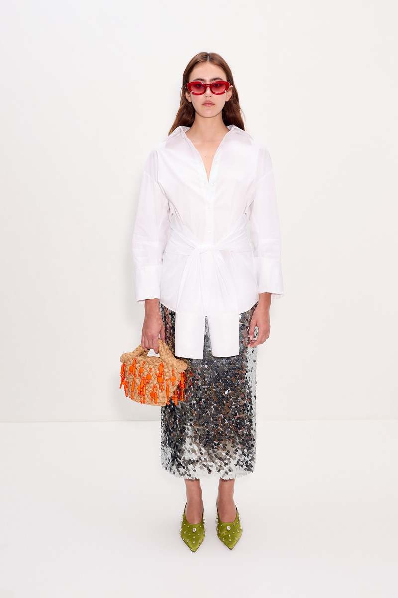 Simon Miller Inna Poplin Top - Macadamia