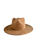 Suede Flat Brim Hat - Thumbnail 1
