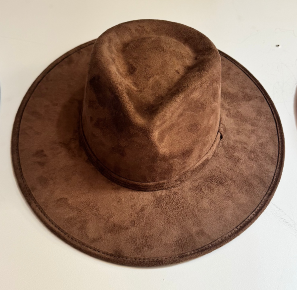 Suede Flat Brim Hat