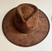 Suede Flat Brim Hat - Thumbnail 1