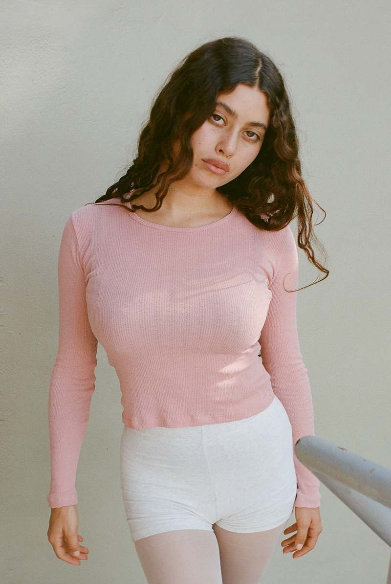 Gil Rodriguez Pointelle Perla Long Sleeve Tee