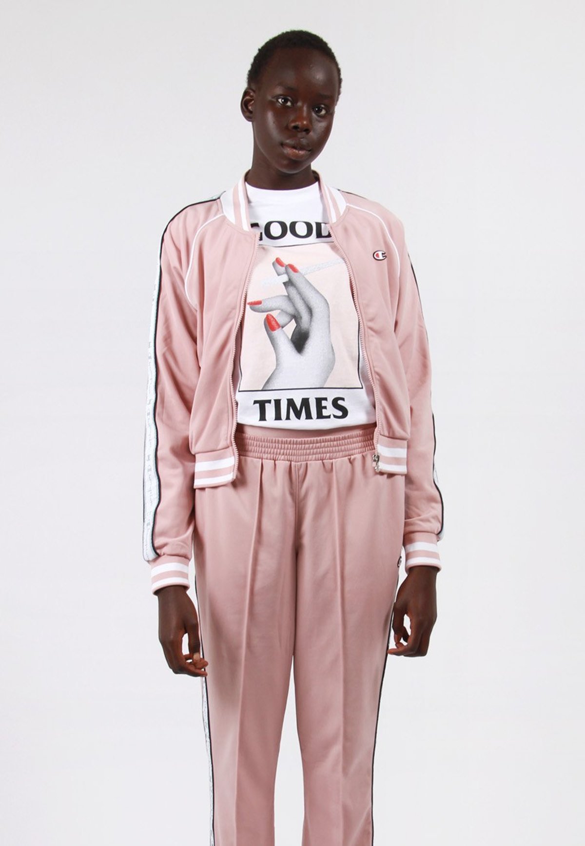 champion dream pink track jacket