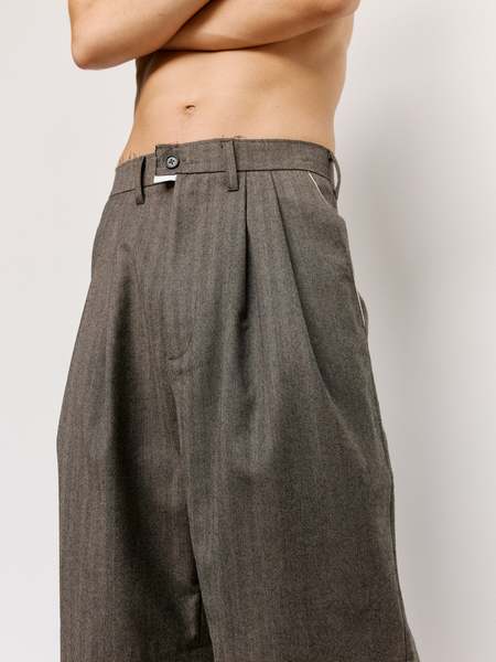 Camiel Fortgens Wool Cargo Suit Shorts - Petrol | Garmentory