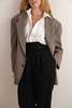 Vintage 80s Hugo Boss Wool Blend Two Button Blazer - Driftwood - Thumbnail 4