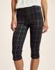Cynthia Rowley Gold Windowpane Bonded Capris - Gold Windowpane - Thumbnail 4