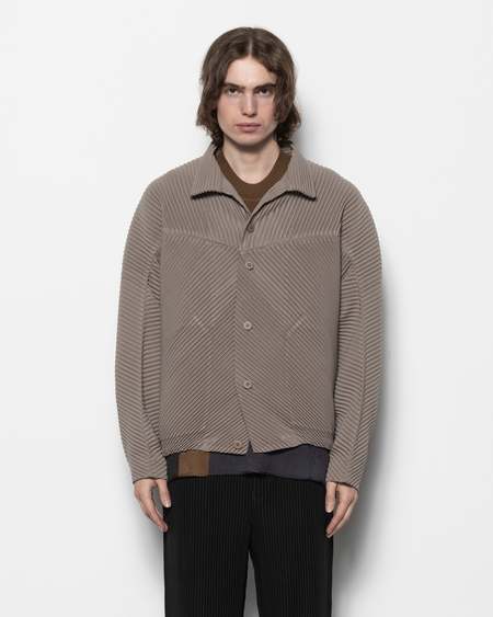 HOMME PLISSE ISSEY MIYAKE Cargo Jacket - Sand Beige | Garmentory