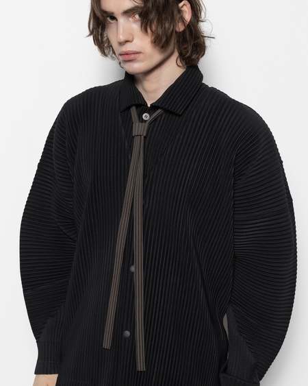 HOMME PLISSE ISSEY MIYAKE OUTER MESH Jacket - BLACK | Garmentory