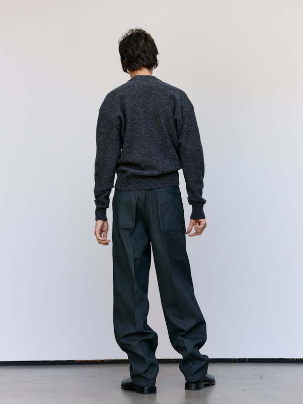 トップス LEMAIRE SOFT SWEAT SHIRT Lemaire Grape Melange Soft Shetland Boxy V Neck Sweater | Garmentory