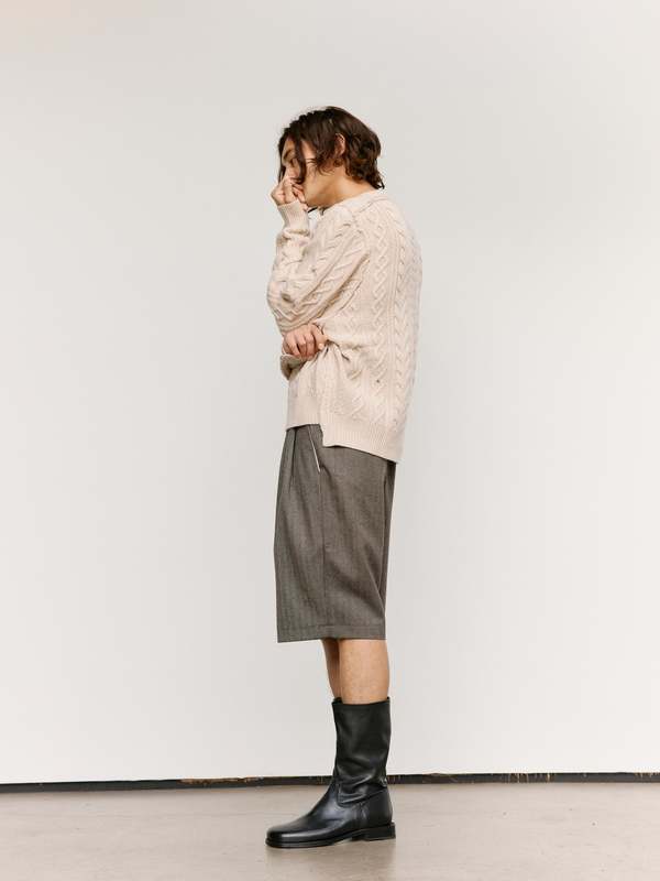 Camiel Fortgens Frankenstein Cable Knit Sweater | Garmentory