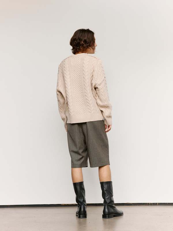 Camiel Fortgens Frankenstein Cable Knit Sweater | Garmentory