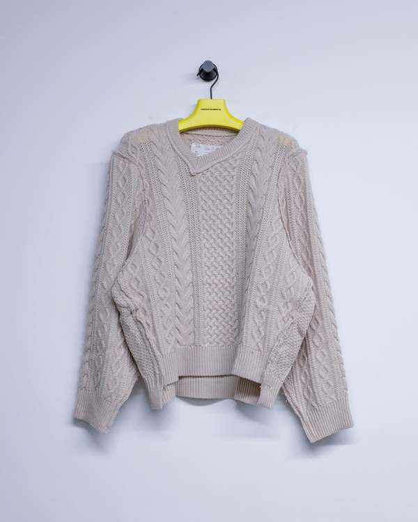 Camiel Fortgens Frankenstein Cable Knit Sweater | Garmentory