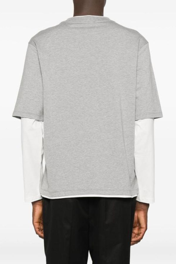 Celine Grey Melange Off White Burgundy Tunic Top