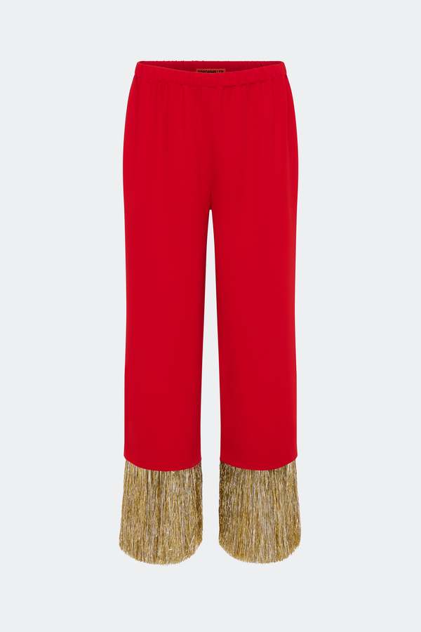 Simon Miller Naomi Fringe Pant - Lucky Red