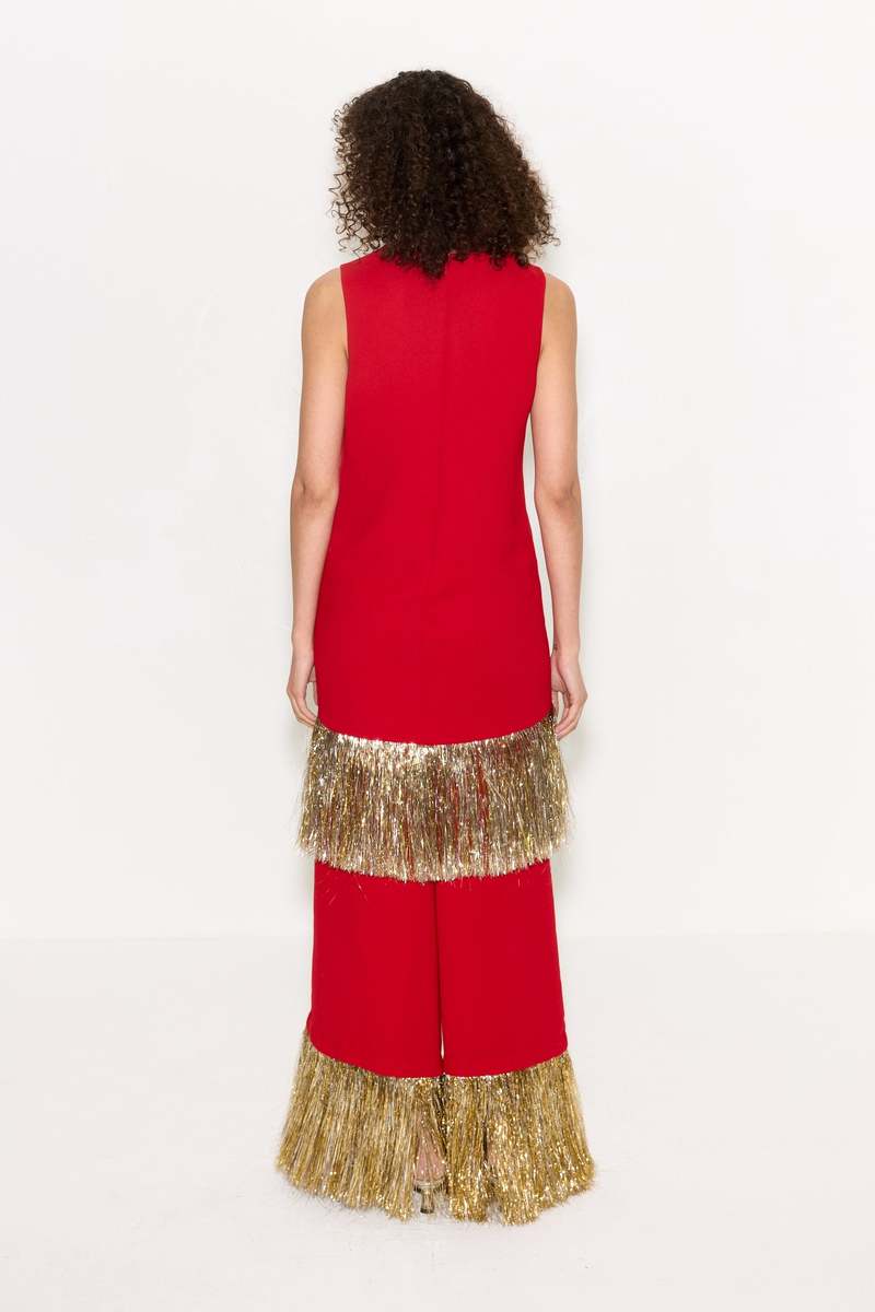 Simon Miller Naomi Fringe Pant - Lucky Red