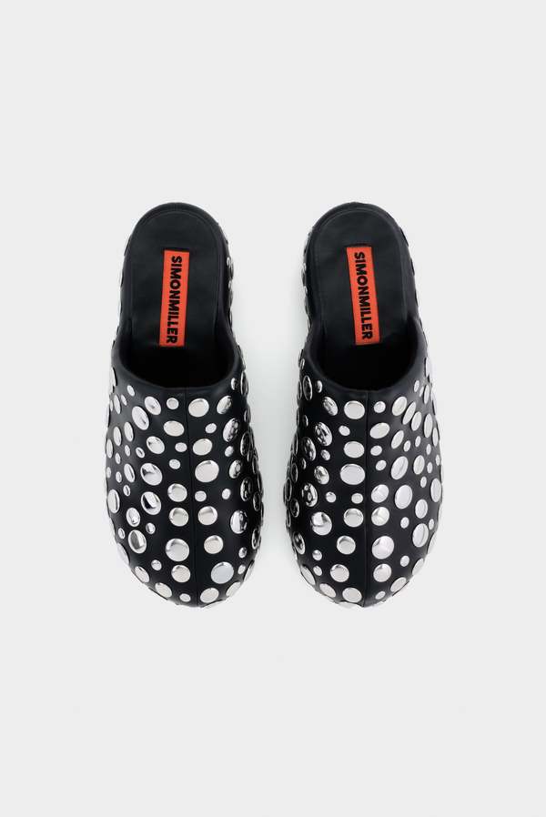 Simon Miller Studded Bubble Clog - Black/Silver