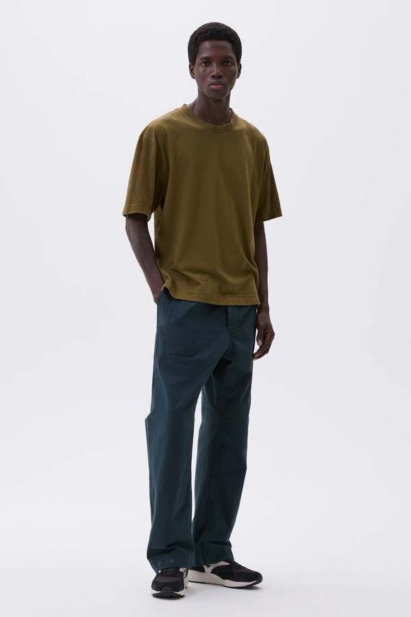 Margaret Howell Press Stud Trousers Double Twisted Cotton Canvas Margaret Howell Press Stud Trousers Double Twisted Cotton Canvas