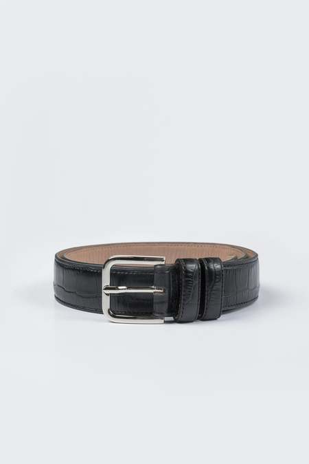 Pre-Loved Paul Harnden Shoemakers Black Leather Belt