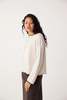 Francie Doll's Trimmed Cardigan - Ivory/Black - Thumbnail 3