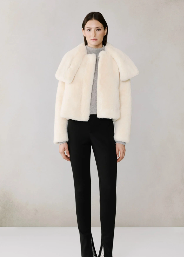 SOIA & KYO Kendell Boxy Jacket with Scarf Jacket