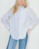 E.L.V. Denim Mina Shirt - Blue/White - Thumbnail 3