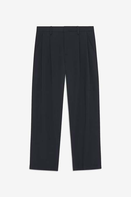 SUPER FINE WOOL COTTON TWILL SLACKS 黒 4 Auralee-SUPER-FINE-WOOL-COTTON