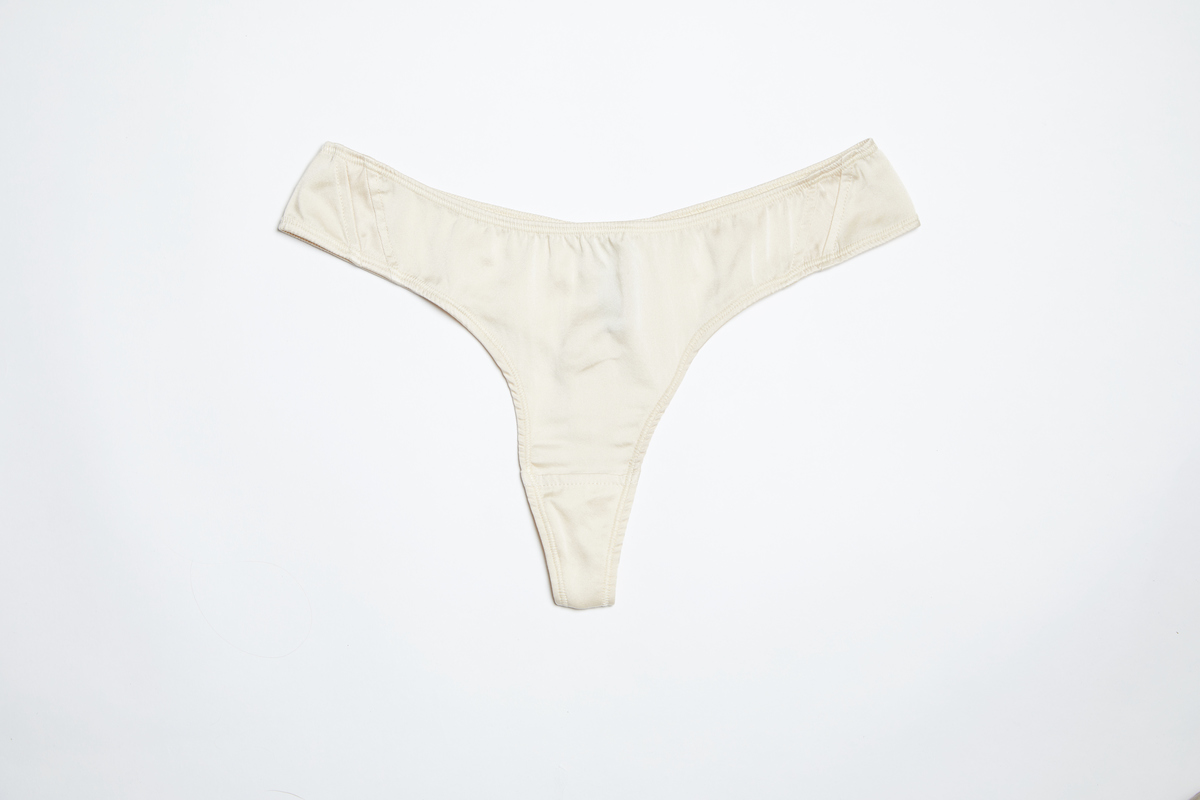WHAM Organic Silk Thong - Champagne - Image 1 of 3