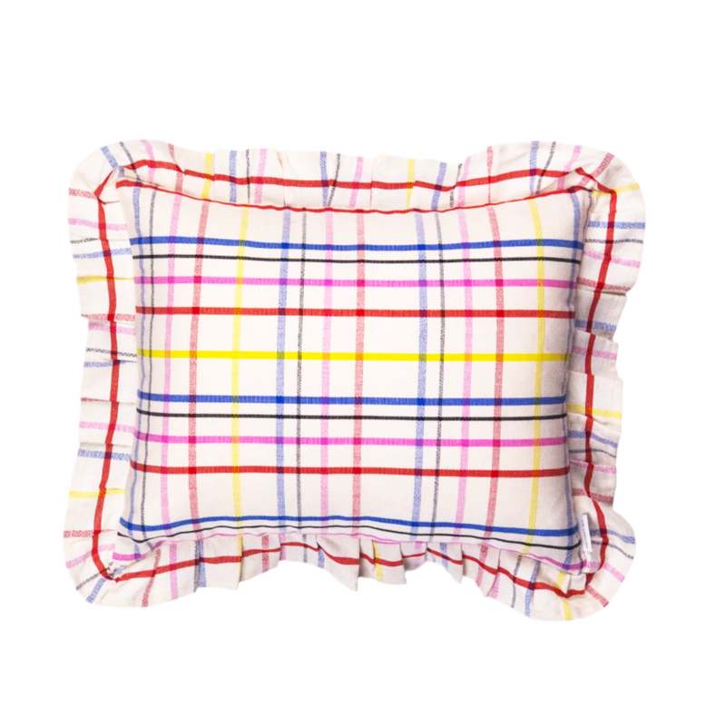 Archive New York Vera Ruffle Pillow - Plaid