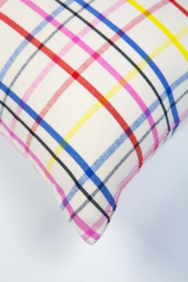 Archive New York Vera Ruffle Pillow - Plaid