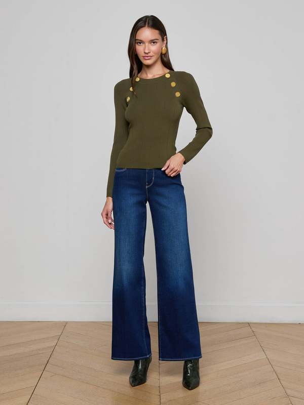 L'agence Alicent Wide Leg Jean Sterling