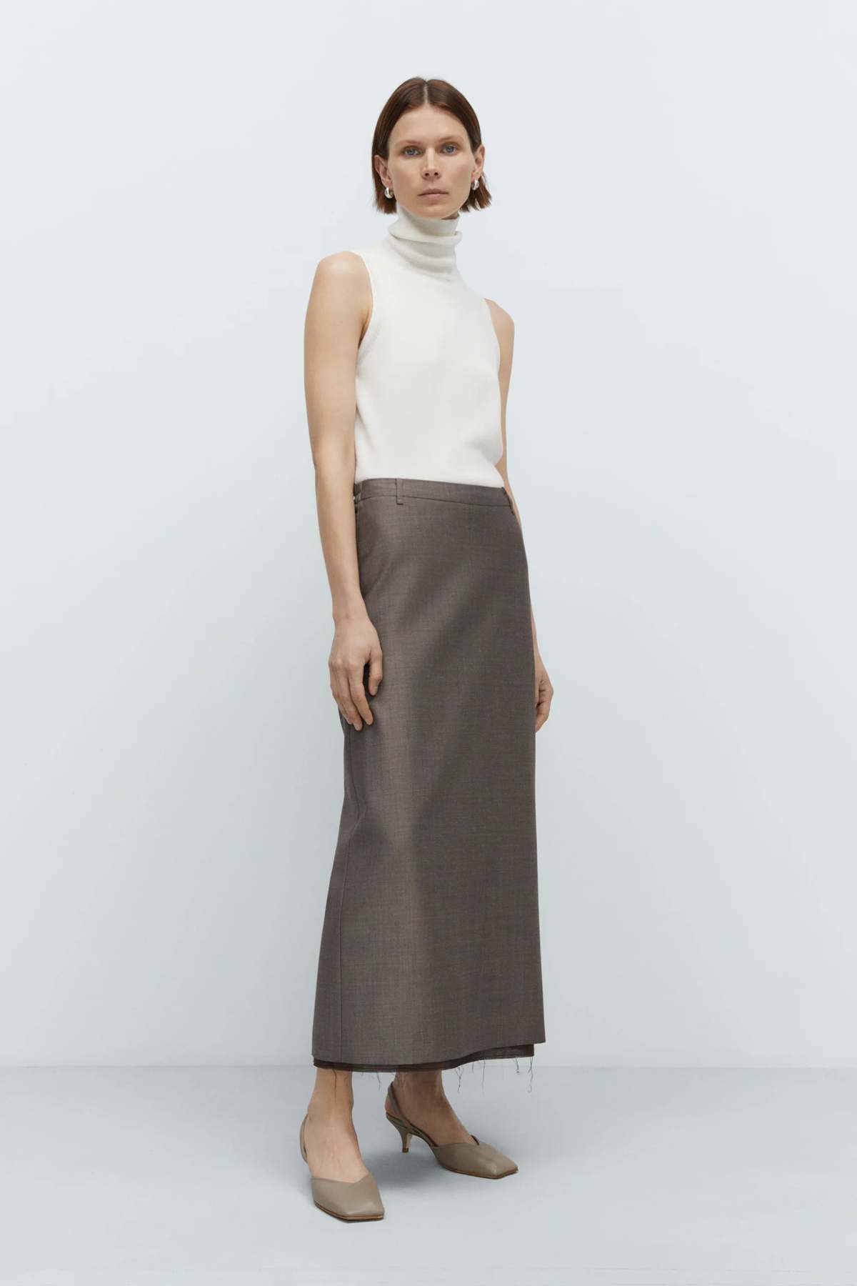 Cordera Tailoring Mohair Long Skirt - Image 1 of 4